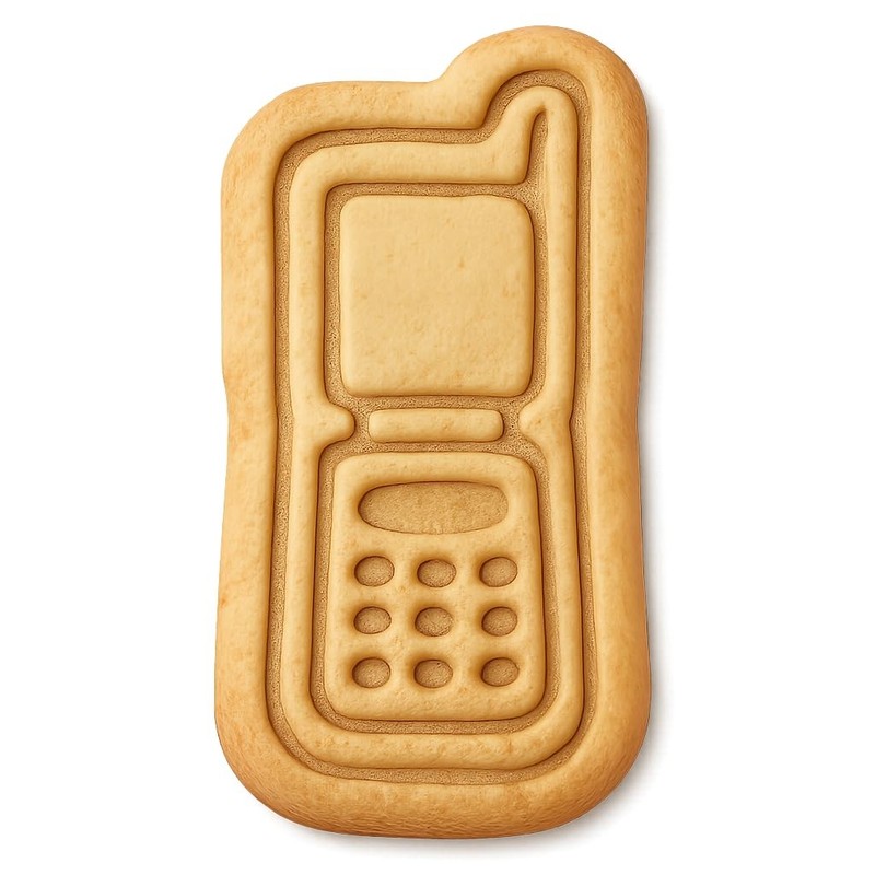 Y2K Nostalgia: Flip Phone Cookie Cutter & Stamp, Fondant & Clay – 2×4