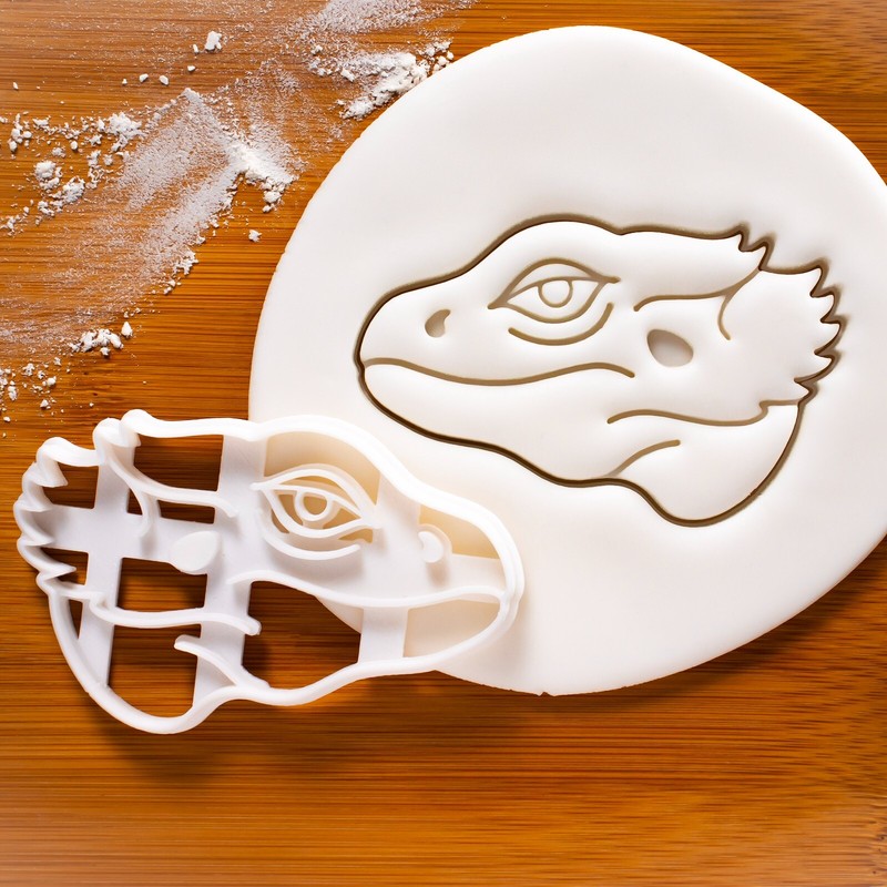 Pogona Bearded Dragon Face Cookie Cutter reptile animal exotic pet zoo wildlife