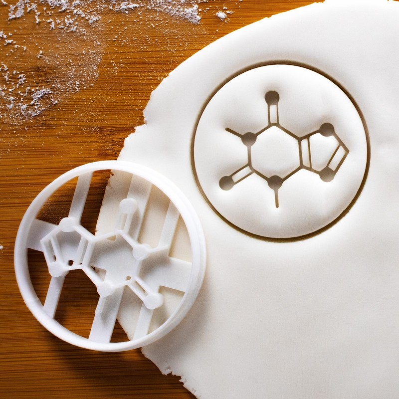 Theophylline Molecule Cookie Cutter – Tea Cafe Chemistry Class teacher Camellia