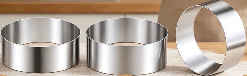 Round Cake Ring Molds, 4 inch Stainless Steel Food Rings Dessert Mousse Cooking gallery