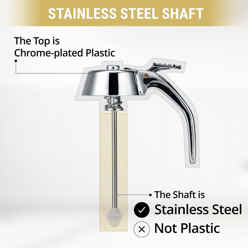 Stainless Steel Shaft, Glass Honey Dispenser, Sleek Silver ABS Lid – No Drip ... gallery