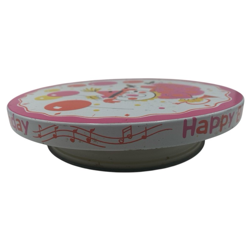 VTG MCM Fabcraft Rotating Musical Cake Stand Clown Happy Birthday Needs Repair gallery