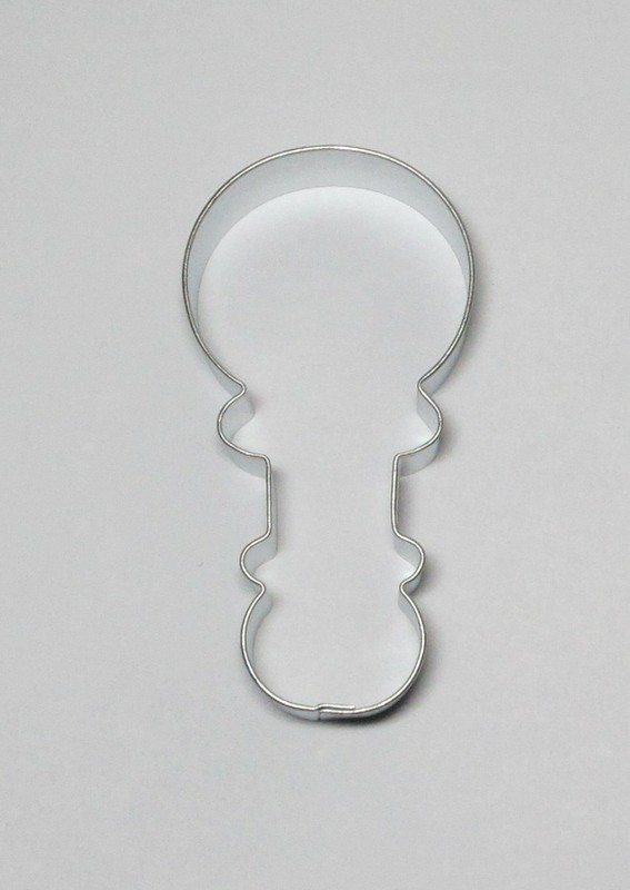4″ Baby Rattle Cookie Cutter Tin Steel Gender Reveal Boy Girl Baby Shower
