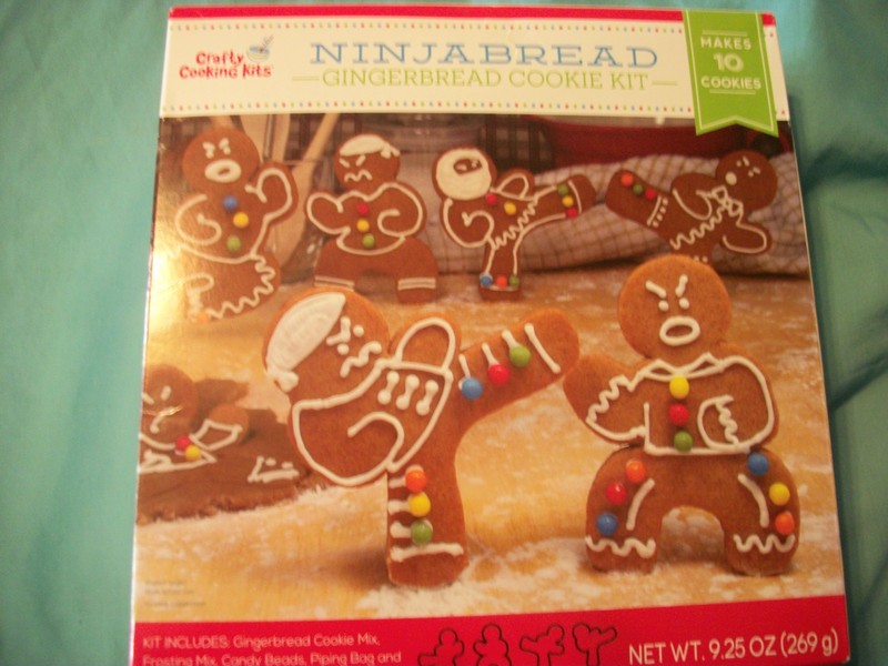 Crafty Cooking Kids Ninja Bread Gingerbread Christmas Cookie Kit 4 Cutters New