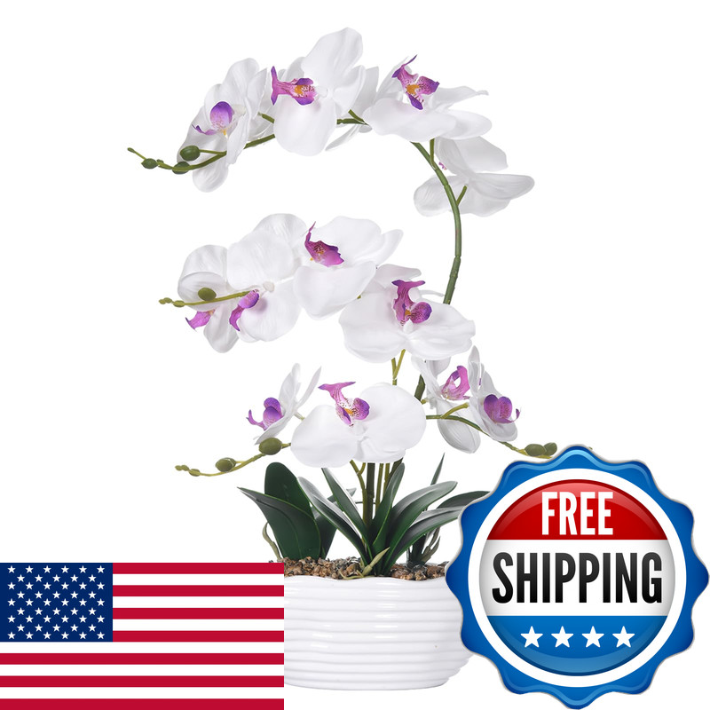 Greenhouzz 19 H Phalaenopsis Faux Orchid Plant Silk Orchid Centerpiece