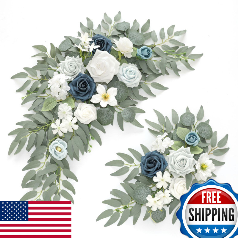 Piklado Faux Flower Swag Set Of 2 For Wedding Welcome Signs Floral Swag Wedding