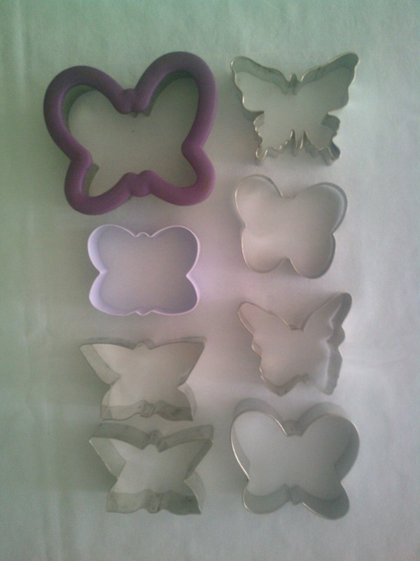 8 Metal Butterfly Cookie Cutters 7 different, 2 the Same