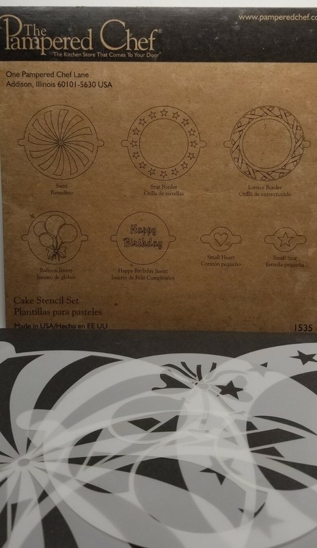 Pampered Chef Cake Stencil Set Complete 1535 Cake Decorating gallery