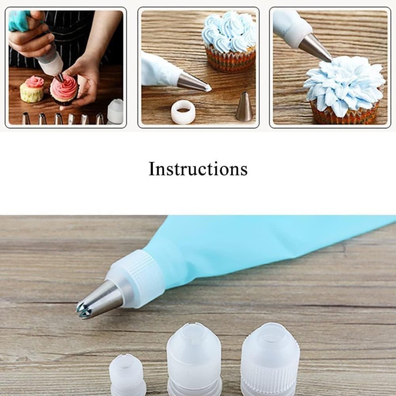 12 Pack Couplers for Piping Bags Plastic Standard Cake middle, White gallery