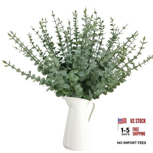 50 Pcs Artificial Eucalyptus Stems – Fake Greenery Branches for Eucalyptus