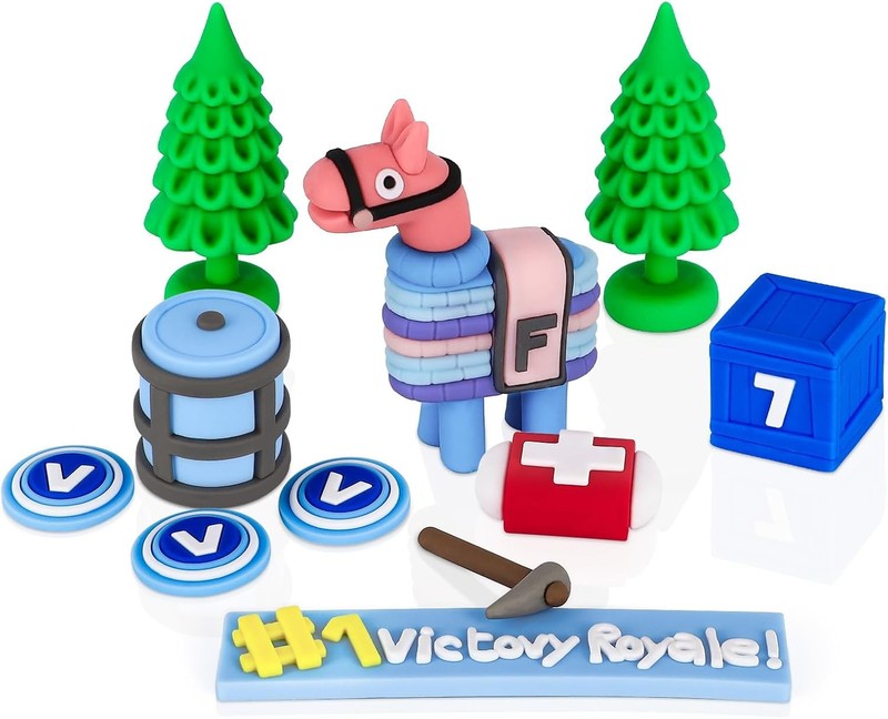 Video Game Cake Toppers – 11 Piece Set for Themed Birthdays – Enhanced Party