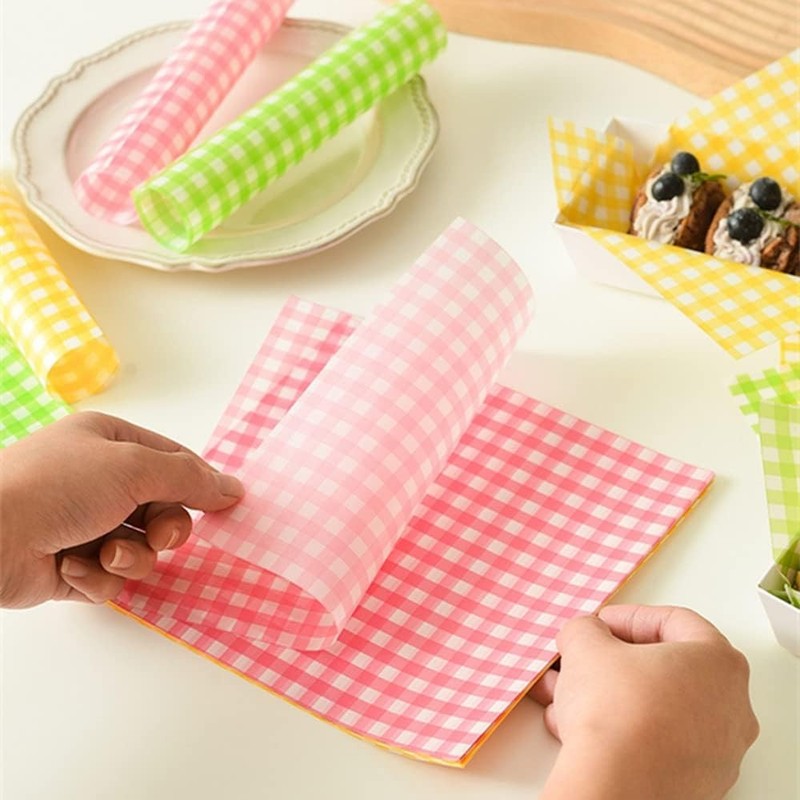 100Pcs Wax Paper Sheets for Food, Basket Liners Food Picnic Paper Sheets gallery