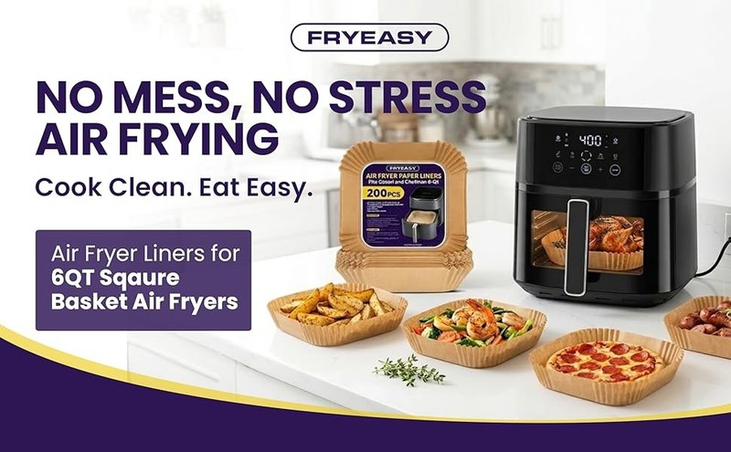 Air Fryer Liners for Cosori And Chefman 6QT: 200 PCS Air Fryer Liners gallery