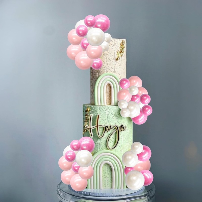 30Pcs Balls Cake Topper Foam Ball Cake Picks Mini Balloon Cupcake Insert Bubble gallery