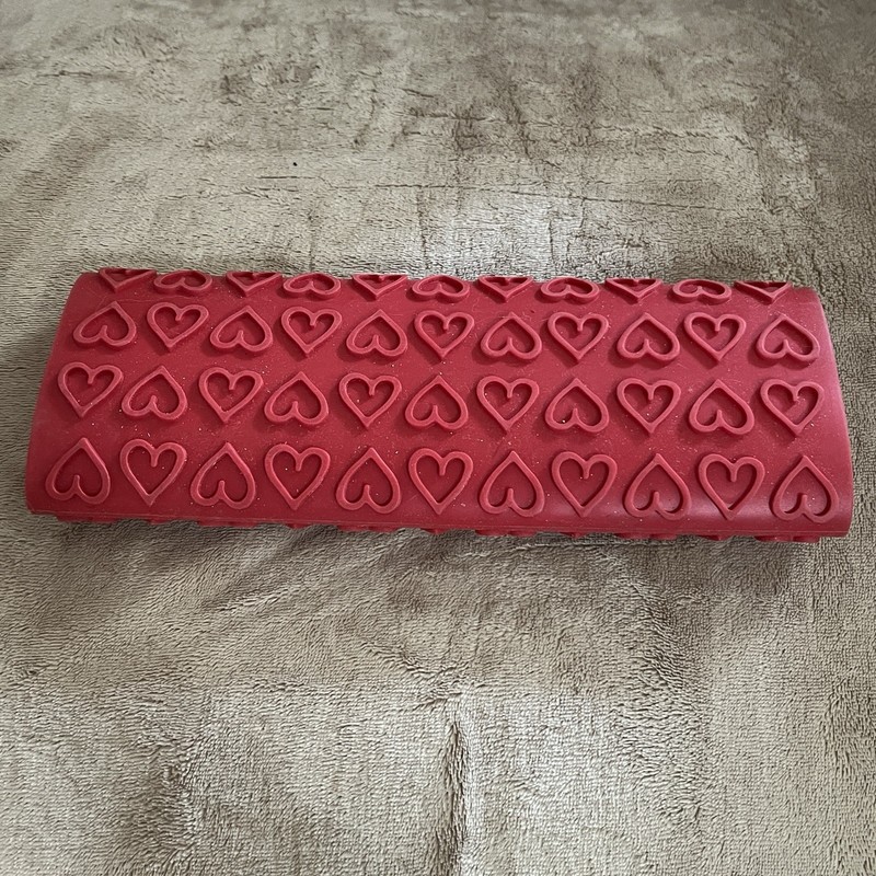IKEA Vİterfint Cover For Rolling Pin~Heart Impressions~ Valentines Christmas NEW gallery