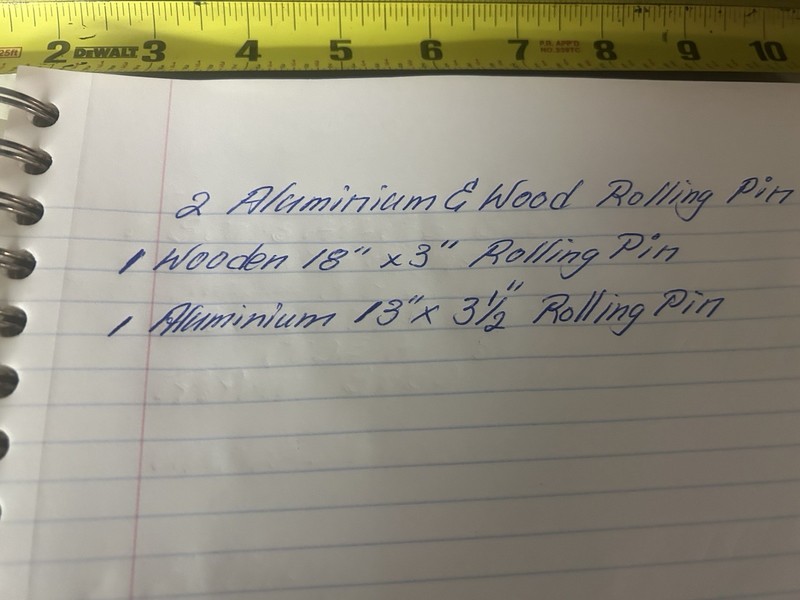 2 Aluminum & Wooden Rolling Pin