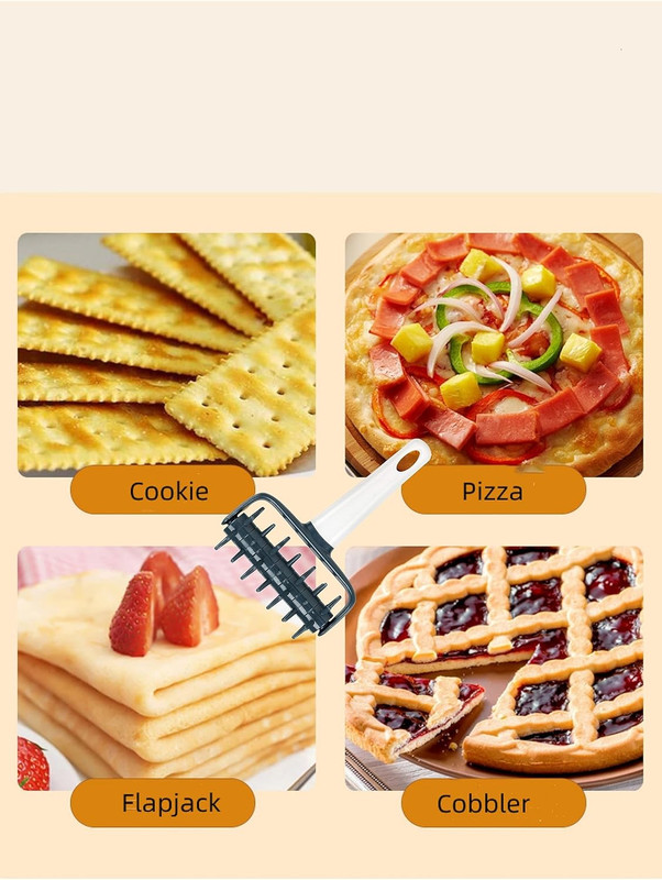 Pizza Dough Docker Roller - Bubble and Blistering Killer Time-Saver for Home Kit gallery