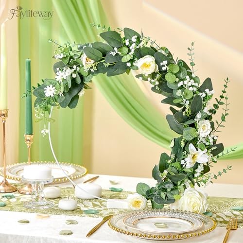 PCS 4 Kinds Mixed Artificial Greenery Stems,Baby Breath Flowers 36 Grey Green gallery
