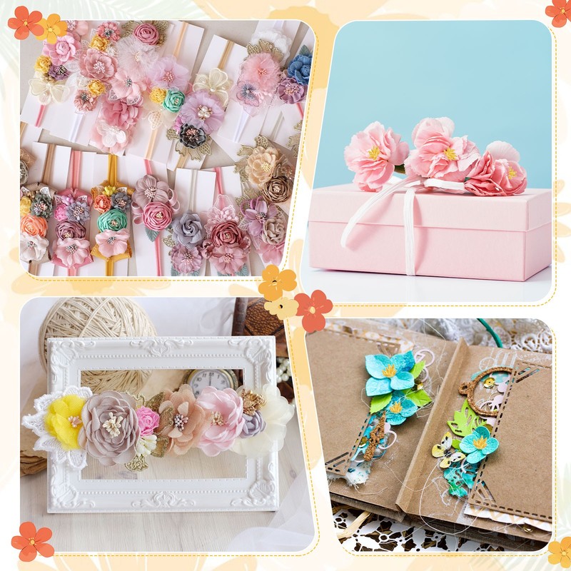 720-Pack Artificial Flower Stems 2mm for DIY Crafts [White] gallery
