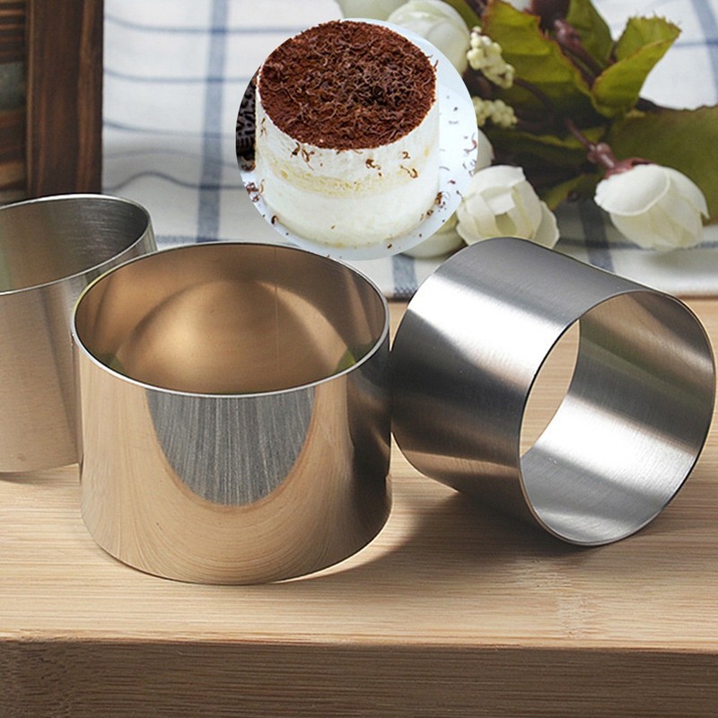 2 Inch Mini Round Mousse Cake Food Grade Stainless Steel Pastry Mold gallery