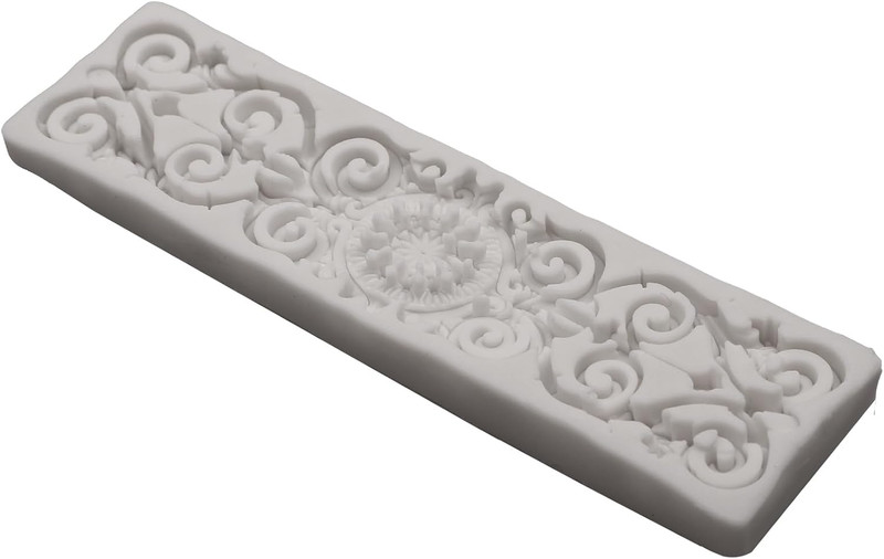 Baroque Silicone Molds Baroque Scroll and Flower Clay Molds for Crafts Cake Deco gallery