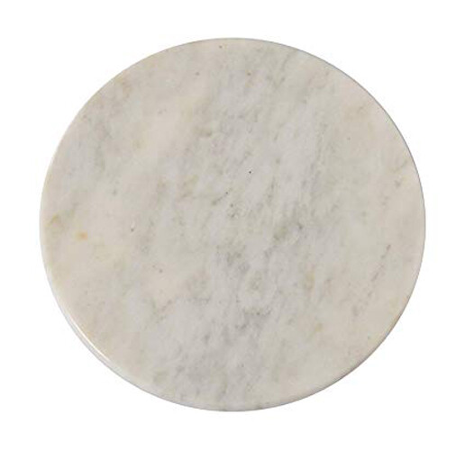 White Marble Roti Maker/Rolling Board Chakla for Frequently use in Kitchen 07