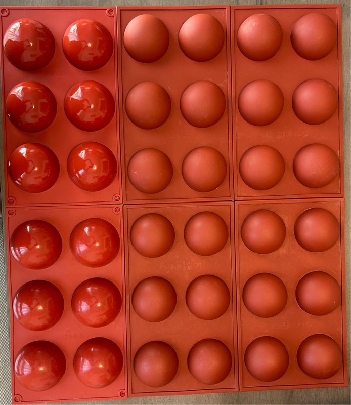 6-Pack 2.5" Silicone Half Sphere Molds - 5 VGUC + 1 New gallery