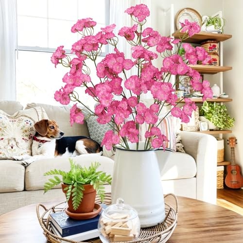 3 Pcs Artificial Flowers with Long Stems 31 in Silk Faux Wildflowers Branches gallery