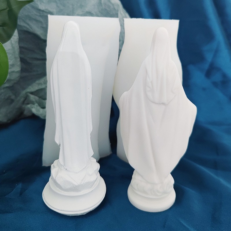 DIY Virgin Mary Silicone Soap Molds 3D Father Jesus Christ Statue Making Mold gallery
