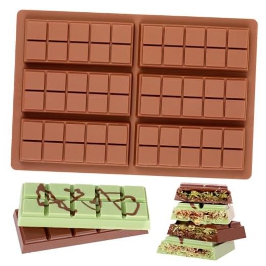 Chocolate Bar Mold – Non-Stick Chocolate Molds, Food Grade Square Choco: 1 PC