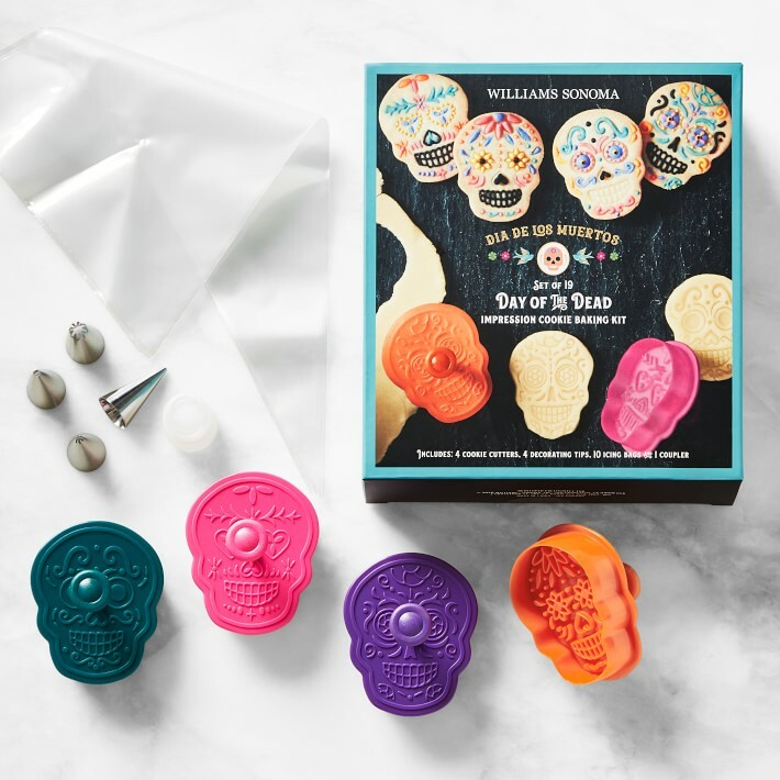 Williams Sonoma Halloween Day of the Dead Skull Cookie Cutters & Decorating Kit gallery
