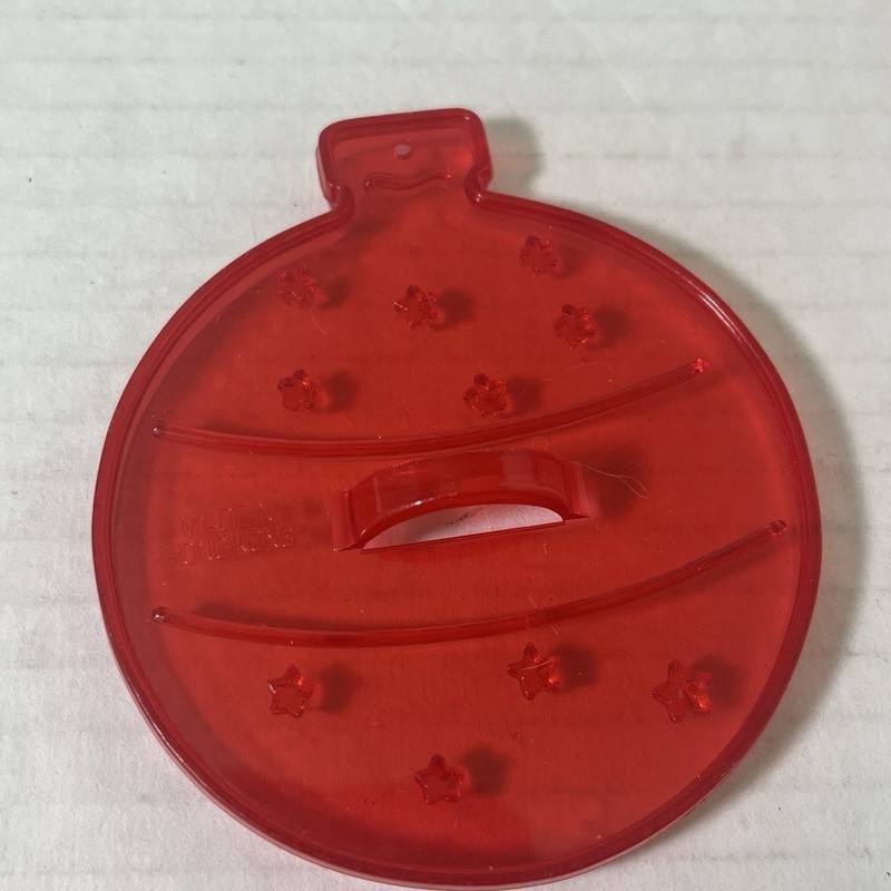 Red Plastic Christmas Cookie Cutter Set 5pc Standard Assorted Shapes w/ Handles gallery