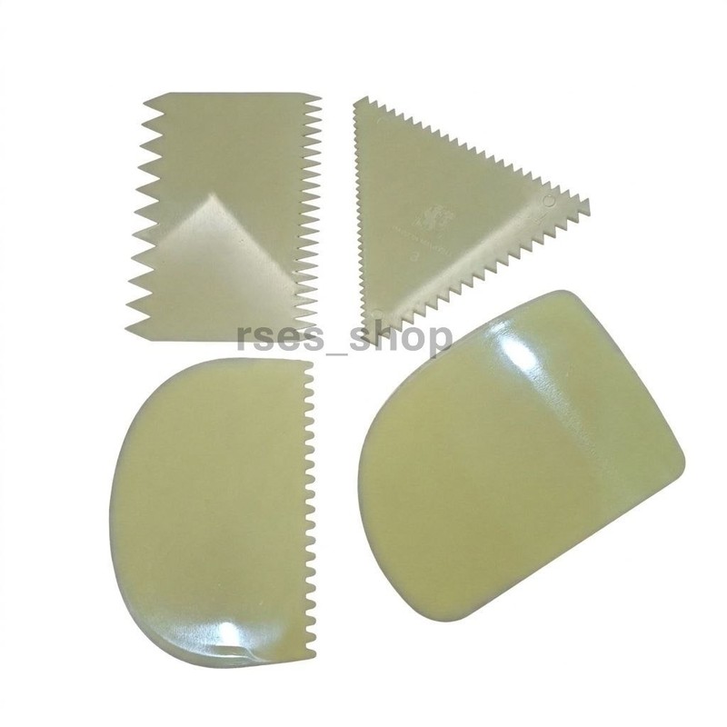 Pastry Cutter Cake Scraper Baking Decorating 4 Pcs Cream Spatula
