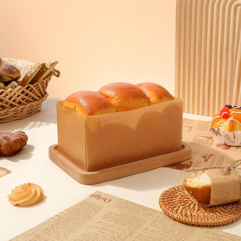 50Pcs Loaf Pan Liners Baking Bread 6x3in Non-Stick Pre Cut Unbleached Parchment gallery