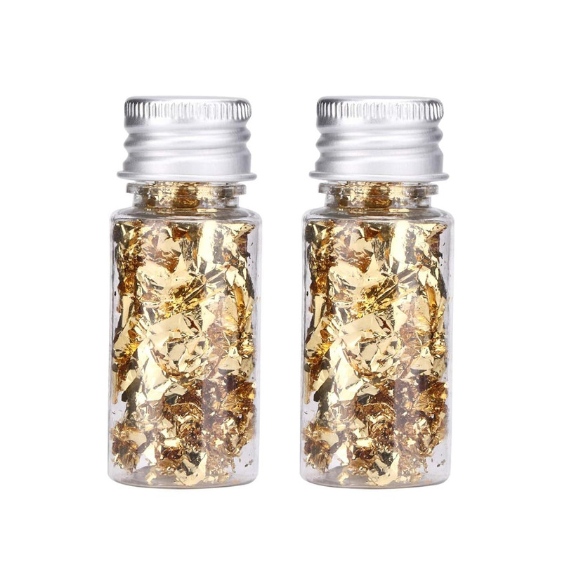 Decorating Flakes, Gold Leaf Cake Decoration Flake Goldlen Toppers Gilding Foil