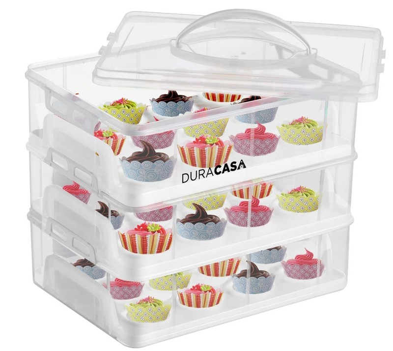 Cupcake Carrier, Cupcake Holder | Premium Upgraded Model Holds Cupcakes Stead... gallery