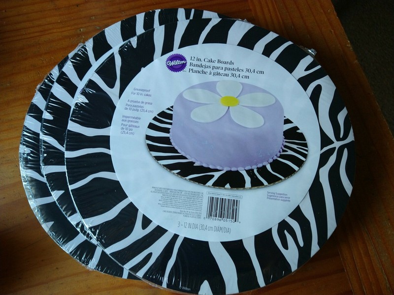 New Wilton 12 Inch Zebra Cake Boards for 10 Inch Cakes – 3 packages of 3 boards