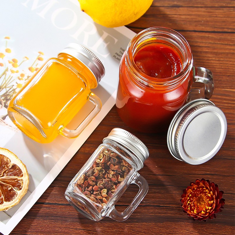 1Pc 40ml Mini Jam Honey Jar Portable Leakproof Coffee Milk Juice Bottle With Lid