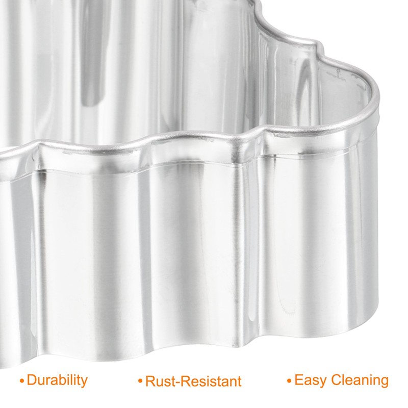 Cookie Cutter Set Rectangular Large + Medium + Small Silver Tone gallery