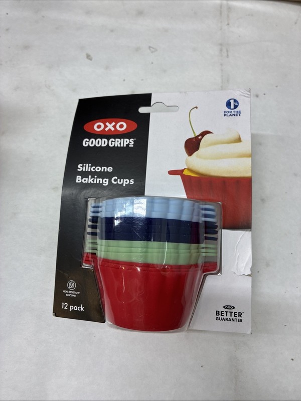OXO Good Grips Silicone Baking Cups, Pack of 12, Reusable, BPA-Free, Dishwasher