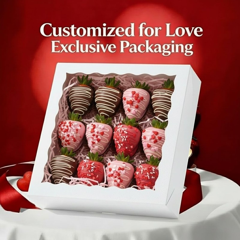 12 Pack White Bakery Boxes 9x9x2.5 Inch Pie Boxes with Window Treat Box gallery