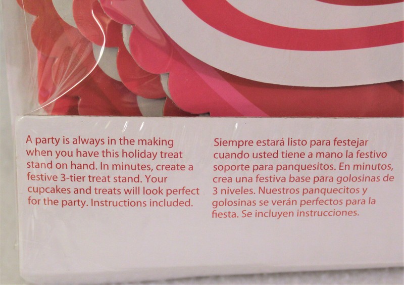 Wilton Valentine's Day 3 Tier Cardboard 24 Cupcake Stand Holder Red White Hearts gallery
