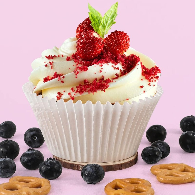 300 Pack Jumbo Cupcake Muffin Liners Greaseproof Large White Baking Cups gallery