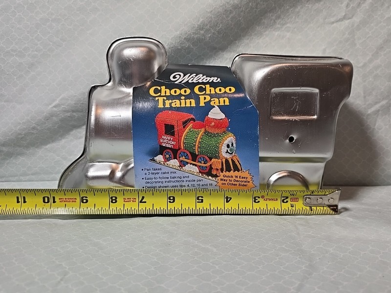 WILTON Choo Choo Train 2 Piece Party Birthday Cake Pan 1998 No 2105-2861 3D NEW gallery