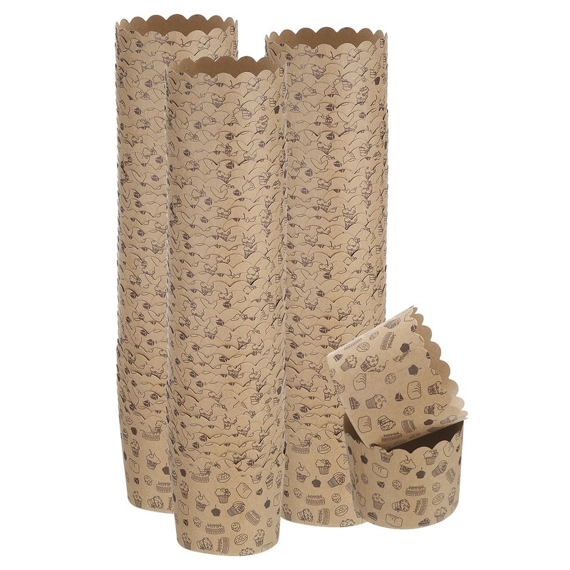 150Pcs Paper Baking Cups 6oz Brown Kraft Paper Muffins Liner Cupcake Small Cake