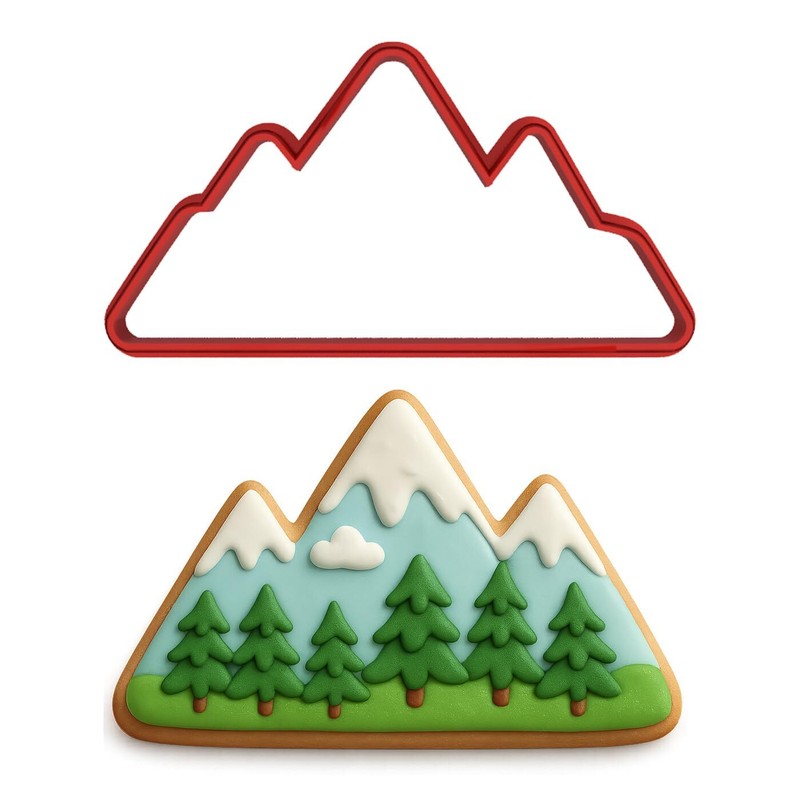Mountains Cookie Cutter – 4.25 x 2.25 inches (Random Color)