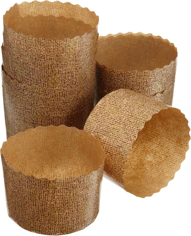 EuroBake Mini Panettone Molds Pack of 24 Stand Alone Greaseproof Baking Cups