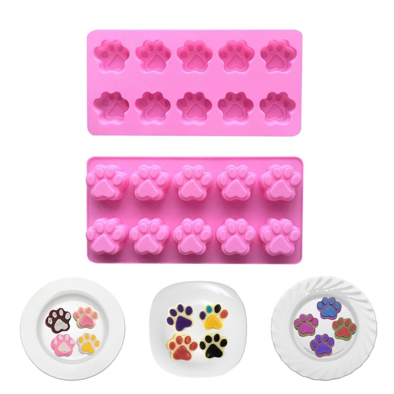 Silicone Paw Print Molds – Dog Treat Silicone Mold, Food Grade Paw Silicone M…
