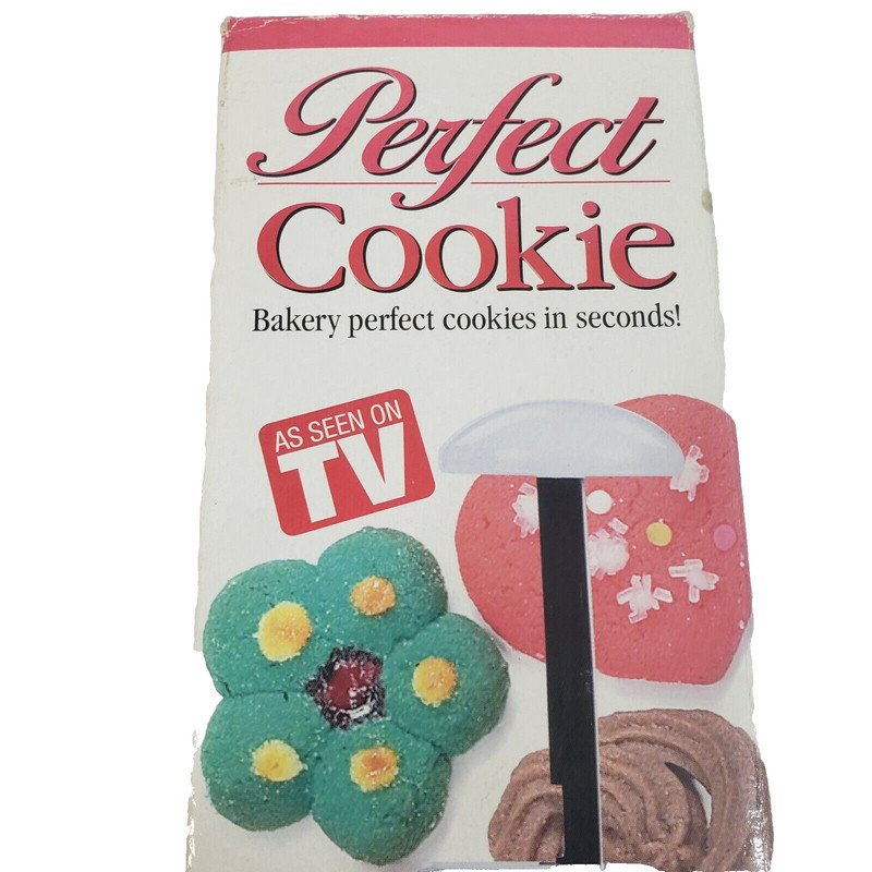 Perfect Cookie Press Kit With 8 Decorating Tips & 12 Disk Designs As Seen on TV