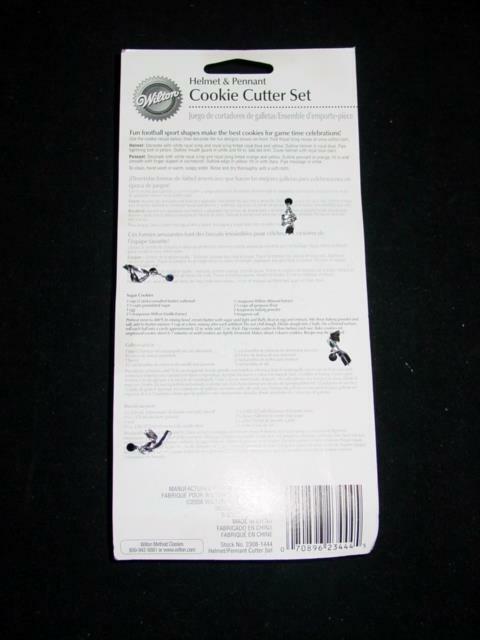 Wilton - HELMET & PENNANT Cookie Cutter Set - (2) Football Theme Christmas - NEW gallery